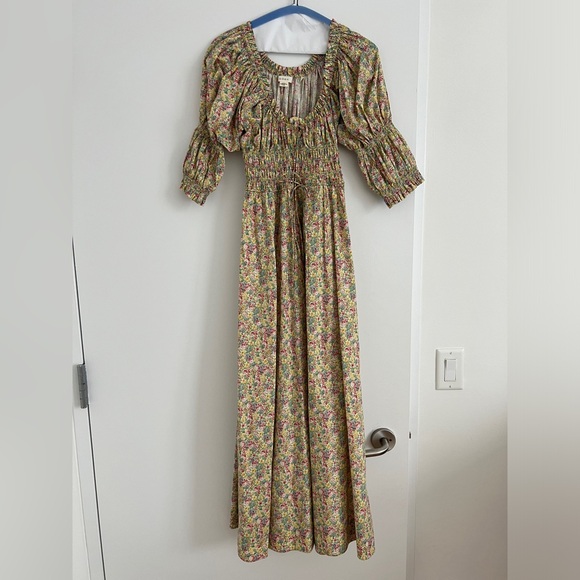 Doen ISCHIA DRESS -- CHRYSANTHEMUM SKY FLORAL - Picture 4 of 11